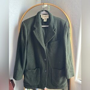 Vintage Green Wool Blazer